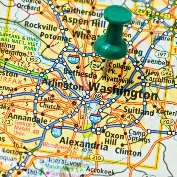 Map of Washington DC.